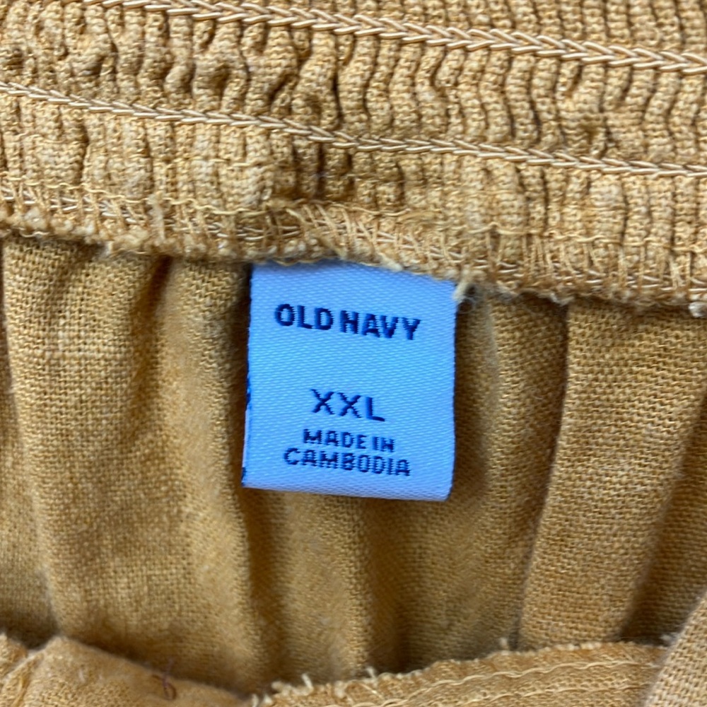 Old Navy Mustard Button-Front Sleeveless Midi Dress - Picture 2 of 6